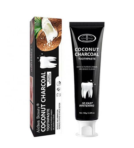 Coconut & Charcoal Organic Black Teeth Whitening Toothpaste - 100g
