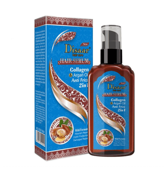 Disaar 2 In 1 Argan Oil Anti Frizz Hair Serum 120ml-Pack Of 2
