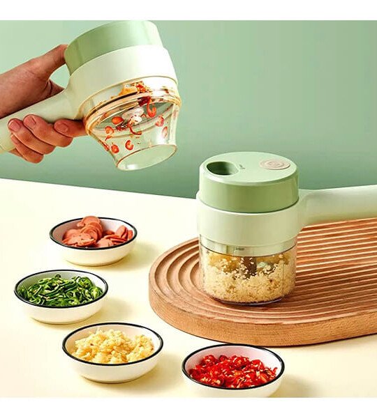 4 In 1 Electric Handheld Cooking Hammer Vegetable Cutter Set