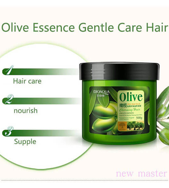 BIOAQUA Hair Care Product Olive Hair Keratin Mask Moisturizing Deep Repair Frizz For Dry Damaged Hair Smooth Hair