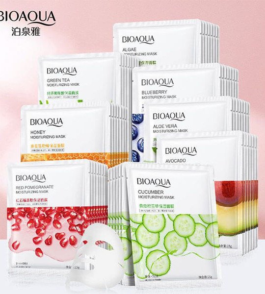 BIOAQUA Pack of 8 Moisturizing Face Sheet Mask Improving Dryness Mask