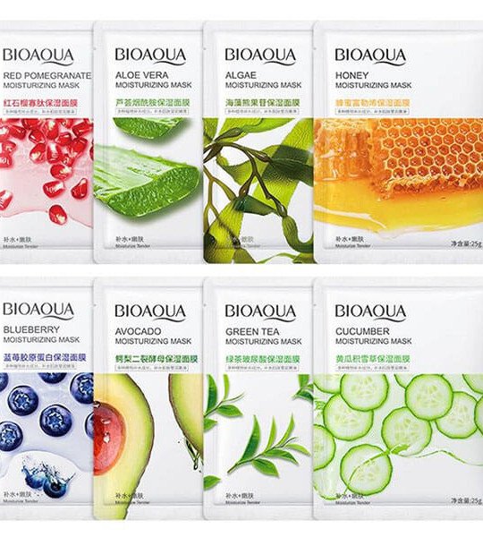 BIOAQUA Pack of 8 Moisturizing Face Sheet Mask Improving Dryness Mask