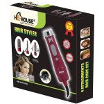 He-House Hair Styler Set - 8344 (Red) With 4 Hair Styler Attachments