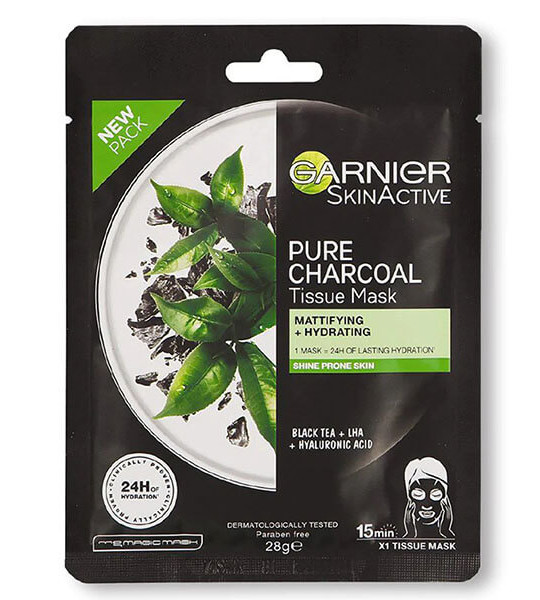 Pure Charcoal Tissue Face Mask